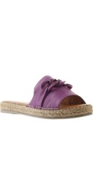 Resim Bueno Shoes Lila Deri Kadın Düz Terlik 