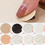 Resim 54 Adet Mobilya Vida Delik Kapağı Etiketi - Kendinden Yapışkanlı PVC Dekoratif Vida Kapağı Kapakları, Dolap Raf Onarımı İçin, 21mm Plastik Vida Başlarını Gizler, Kolay Uygulanabilen Ahşap Desenli Kapaklar 