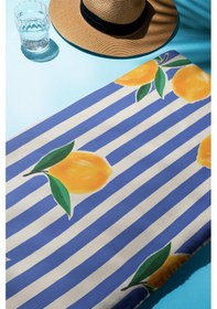 Resim Dijital Baskı Plaj Deniz Havlusu Limon Desenli Peştamal Hvl0159 Renkli 