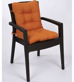 Resim Altınpamuk Neva Pofidik Arkalıklı Özel Dikiş Sandalye Minderi Turuncu 