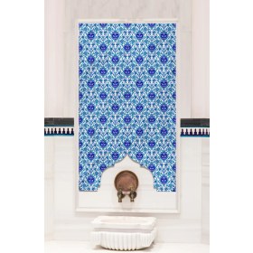 Resim Kütahya Hedef Çini 40 x 180 Türk Hamam Çinisi 