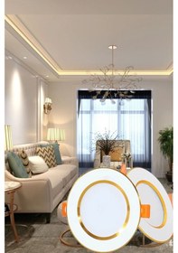 Resim 7w 3 Renkli Beyaz,gün Işığı,ikisi Bir Arada Beyaz Gold Led Spot Lamba - 8 Adettir Diğer 