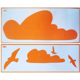 Resim Piktura Stencil Şablon Balina Ve Deniz 