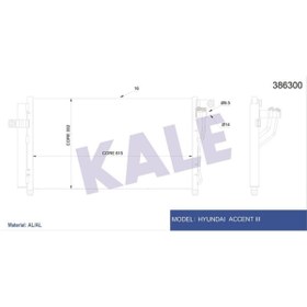 Resim KALE Klima Kondenseri Accent Era 06 Al/al 634×348×16klr-386300 976061e000 976061e000 