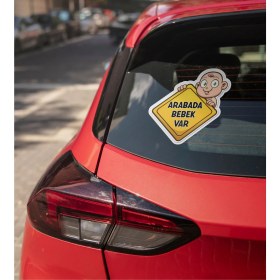 Resim Sb Store Arabada Bebek Var Sticker Etiket 1 ( Araç Camı Içerisinden Yapıştırılır ) ( 10CM ) 