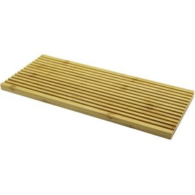 Resim Dikdörtgen Çift Taraflı Düz - Dalgalı Oyuk Kanallı Ahşap Bambu Sunum Tepsi 17x39x1.5cm 4741 12 Izgara 