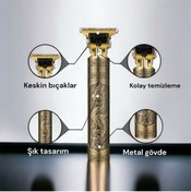 Resim UCUZTEKNO Çelik kasa profesyonel Saç, Sakal, Ense, Çizim Traş Makinesi 