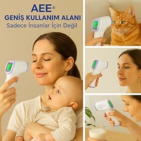 Resim BRF bezless Dijital Temassız Ateş Ölçer Termometre Tabanca Model Hafızalı Pilli Bebek Çocuk Kedi Köpek O 