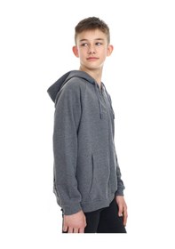 Resim Toontoy Kids Toontoy Erkek Çocuk Kapüşonlu Fermuarlı Cepli Düşük Omuz Baskılı Reglan Kol Örme Hırka Antrasit 