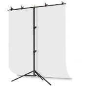 Resim Deyatech White Screen Beyaz Fon Perde (1.5x2m)+T Standı+ 4 Fon Ma 