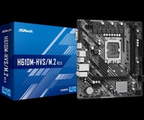 Resim AsRock H610M HVS\u002FM2 R2.0 SOKET 1700 DDR4 3200MHz PCI-E 4.0, USB3.2 HDMI VGA mATX Anakart 