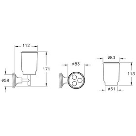 Resim Vitra Origin Classic Diş Fırçalığı Krom A44518 Diğer 