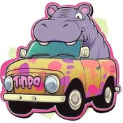 Resim Jt31 Araba Etiket Hippo Hayvan Su Geçirmez Vinil Çıkartması Araba Aksesuarları Dekor 13x12.5cm 