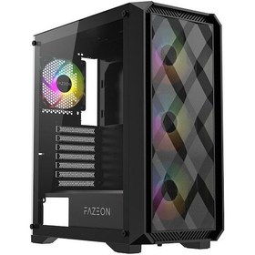 Resim FAZEON F4 650W 80PLUS Bronze Mesh 4X120MM Argb Fanlı E-Atx Bilgisayar Kasası 