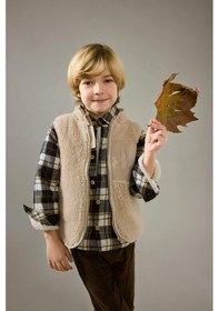 Resim Defacto Erkek Bebek Fermuarlı Pelüş Yelek G1129a525wnbg286 Bej-bg286 