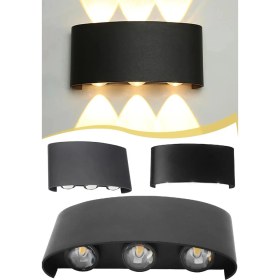 Resim Modern Çift Yönlü LED Duvar Lambası Oturma Odası Yatak Odası Lambası Merdiven Koridor Lambası Aplik 