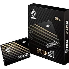 Resim MSI SSPATIUM S270 SATA 2.5" 480GB 500MB Okuma/450MB Yazma 3D NAND SATA III SSD 