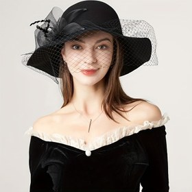 Resim Kadınların Zarif Vintage Fedora Şapkası - Resmi ve Günlük Şık Kapanışlı, Hafif Olmayan Yapılı Düğünler, Partiler, Ofisler İçin, Zarif Aksesuar Kadınlar İçin, Düğün Misafiri Kıyafeti, Sophistike Tasarım, Elde Yıkanabilir, Moda Başlık, Moda Bilinci Kadınlar, Parti Başlık, Klasik Tasarım, Yüksek Kaliteli Malzeme, Şık Başlık, Moda Bilinci Alıcılar 