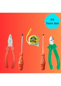Resim 6 Parça Tamir Seti Tornavida Pense Yankeski Metre 