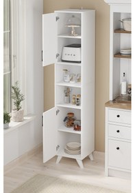 Resim 2 Kapaklı 6 Bölmeli Çok Amaçlı Dolap Çok Amaçlı Mutfak Dolabı Banyo Dolabı Nergis Beyaz Beyaz 