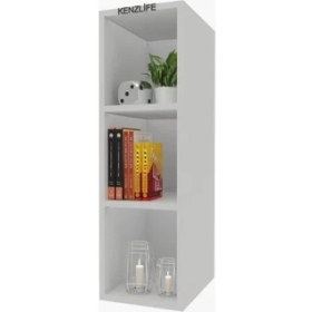 Resim Kenzlife mutfak dolabı ıtır 090.030.30 byz 2 raflı kapaksız ofis banyo kiler evrak kitaplık 
