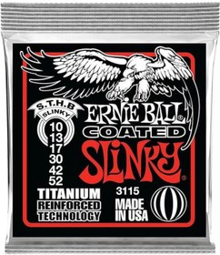 Resim AyrStore Sıska Üst/Ağır Alt Slinky Kaplamalı Titanyum Rps Elektro Gitar Telleri, Ölçü 10-52 