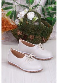 Resim Fort 2034 Günlük Rahat Kaymaz Taban Kadın Babet Ayakkabı Bej 