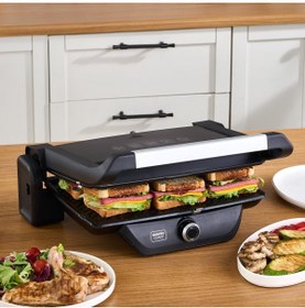 Resim STOREMAX nffastore Gastro Classic Izgara ve Tost Makinesi Matte Black 6 Dilim Kapasiteli Star Collectionbuy 1 