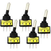Resim Suntek 5 Adet 12 V 20a Led Işık Spst On/off 3 Pins Turuncu 