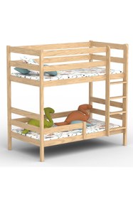 Resim MiniWood Klasik Ranza 90x190 Doğal Çam Bebek Ve Çocuk Ranza 