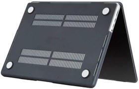 Resim Macbook 16.2' 2021 Uyumlu Fuchsia MSoft Mat 1mm İncelikte Koruyucu Kılıf Siyah 