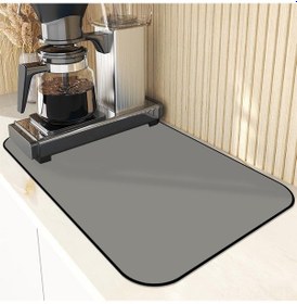 Resim Yuntech01 Gri Pu Mutfak Tezgahı Sulama Matı - 40x60cm, Kaymazlastırıcı Tabanlı, Isı Dayanıklı, Kesilebilir, Çok Amaçlı Bulaşık, Kahve Makinesi, Evcil Hayvan Yeme 
