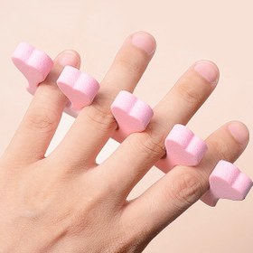 Resim 2 Adet Pembe Ayak Parmak Sünger Ayırıcı Bölücüler Yumuşak Köpük, Yumuşak Sünger Parmak Ayırıcı Aralayıcı Tırnak Sanatı Manikür Pedikür Araçları 