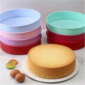 Resim 1 adet Gıda Sınıfı Silikon Yuvarlak Kek Kalıbı, 10.16cm/15.24cm/20.32cm/25.4cm Çok Amaçlı DIY Pişirme ve Puding Aracı, Fırın Güvenli, Yeni Yıl Kutlamaları için İdeal, Mutfak Pişirme Temelleri|Renkli Kek Kalıpları|Dayanıklı Silikon Mol 