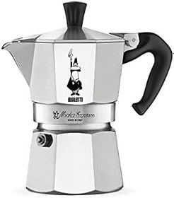 Resim Bialetti - Moka Express: 3 Cups Ocak Üstü Espresso Pişirici - 130ml - Gümüş Renk - Alüminyum Gövde - Patentli Güvenlik Valfi - Tüm Ocak Türleri İçin Uygundur (İndüksiyon Hariç) 