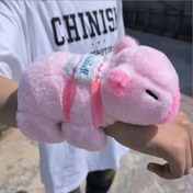 Resim 1 Adet Pembe Kapibara Peluş Oyuncak ve Alkış Bileziği - Yumuşak Polyester Dolgulu Hayvan, Bebekler için Eğlenceli Tasarım, Köpek, Ev Dekoru, Mükemmel Cadılar Bayramı & Noel Hediyesi 