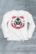 Resim Kendim Seçtim Brock Lesnar Logo Wwe Ufc Amerikan Güreşi Spor Uzun Kollu Tişört Baskılı T-shirt 