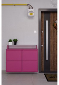 Resim Ceha Tablalı 4'lü Metal Ayakkabılık - Pembe K.AYK-2.4/B/P 4010 