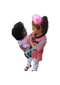 Resim Türkçe Konuşan Afro Oyuncak Bebek 60 CM 