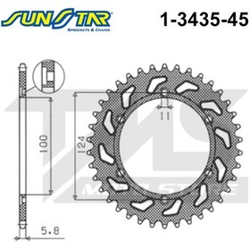 Resim Ducati Monster 696 Uyumlu Arka Dişli Sunstar 45 Diş (507316427) 