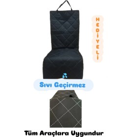 Resim Markaflex 1 Adet Araba Oto Araç Koltuk Kılıfı Örtüsü Sıvı Su Geçirmez Evcil Hayvan Kedi Köpek Ön Koltuk Örtü 