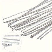 Resim 100 Adet / torba 20-70mm Paslanmaz Çelik Bükülebilir Düz Kafa Pimleri Bilezikler Kolyeler Küpe Yapmak İçin 