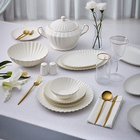 Resim Aryıldız Sintra Gold 60 Parça 12 Kişilik Yemek Takımı 