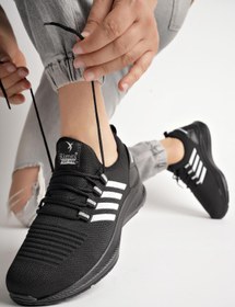 Resim Muggo Couto Garantili Günlük Ortopedik Bağcıklı Çizgili Erkek Sneaker Spor Ayakkabı 
