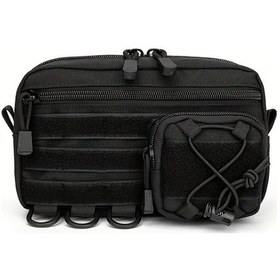 Resim Gaojunshop01 Siyah 1000d Dayanıklı Çok Amaçlı Outdoor Bel Çantası Siyah 
