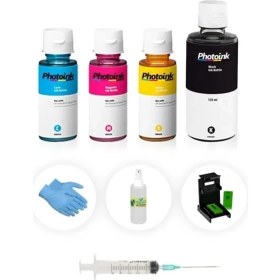 Resim Ink Hp Smart Tank 500 515 530 513 519 Plus Siyah ve Renkli Kartuş Dolum Seti 
