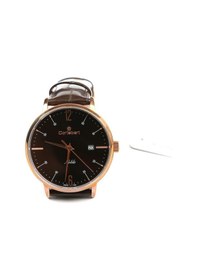 Resim Cortebert Kristal Cam Kahve Kadran Erkek Kol Saati Rose Gold 