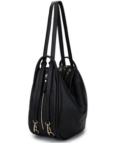 Resim Bruno Shoes Bruno Rossi Bag Kadın Hakiki Deri Siyah Sırt & Omuz Çantası 1048 Mlx14g Bn Cnt Sk25-26 Nero Siyah 
