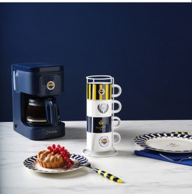Resim Karaca X Fenerbahçe 4 Kişilik Standlı Çay Fincan Takımı 180 Ml mavi 