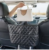 Resim Chuangyinshop Heavy-duty Siyah Yapay Deri Otomobil Koltuğu Arkası Organizer Bag Büyük Depolama 